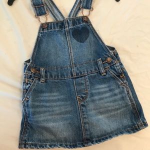 Skirt denim overall